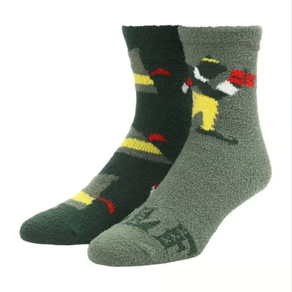 Buddy the Elf Hats & Silhouettes 2-Pair Adult Chenille Crew Socks